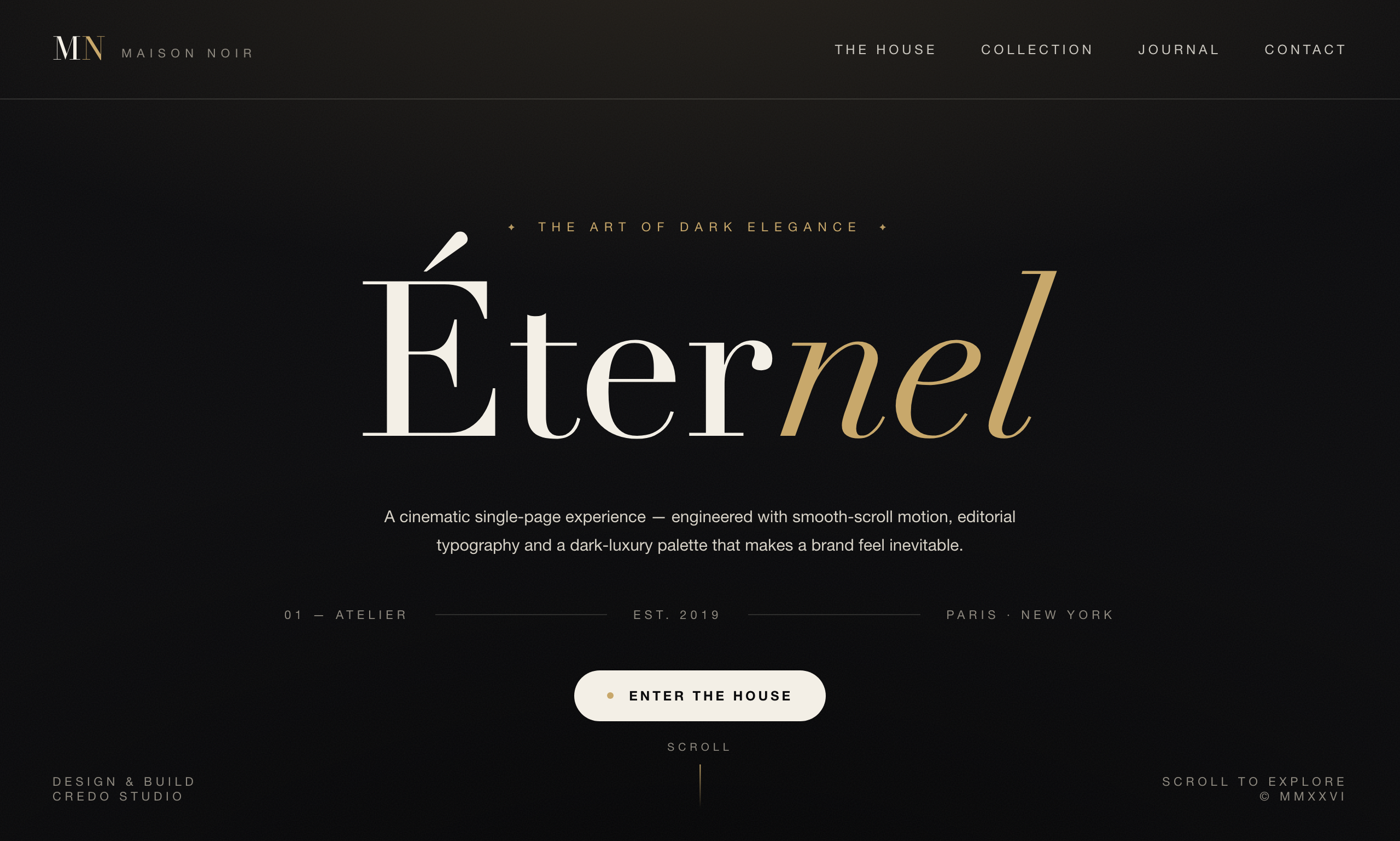 Éternel — fashion house site